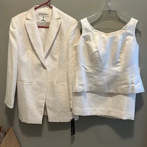 A Jones, New York, three-piece tuxedo style suit